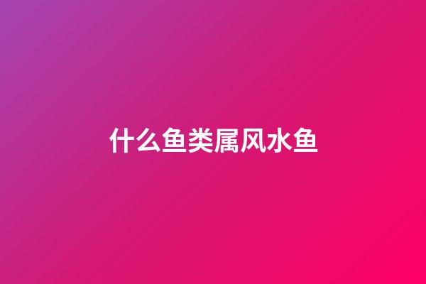 什么鱼类属风水鱼