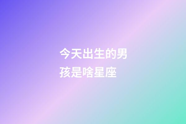 今天出生的男孩是啥星座-第1张-星座运势-玄机派