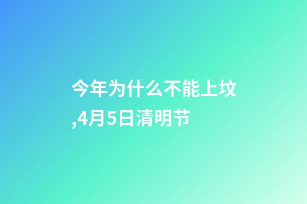 今年为什么不能上坟,4月5日清明节-第1张-观点-玄机派