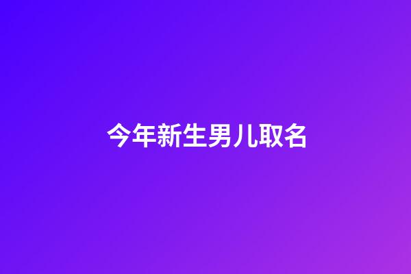 今年新生男儿取名(今年男婴取什么名好)-第1张-男孩起名-玄机派