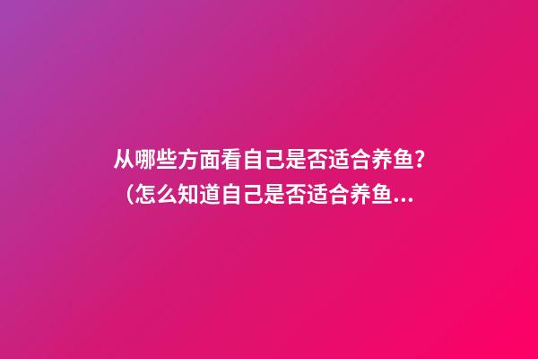 从哪些方面看自己是否适合养鱼？（怎么知道自己是否适合养鱼）