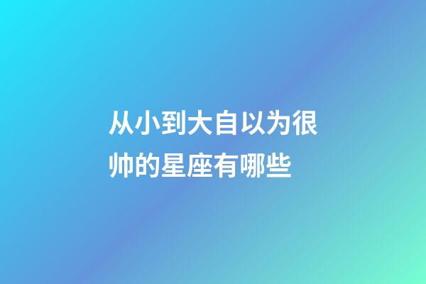 从小到大自以为很帅的星座有哪些-第1张-星座运势-玄机派