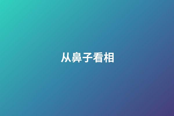 从鼻子看相
