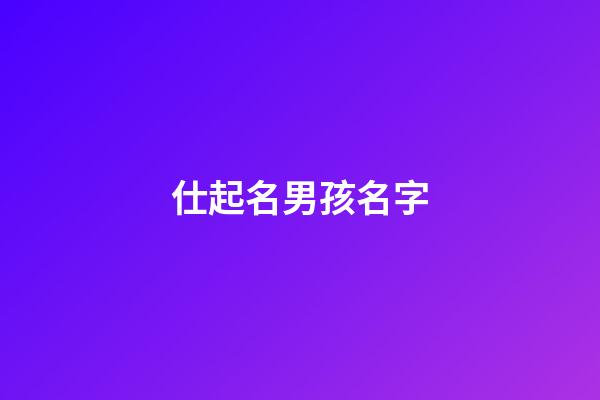 仕起名男孩名字(仕的男孩名字)-第1张-男孩起名-玄机派