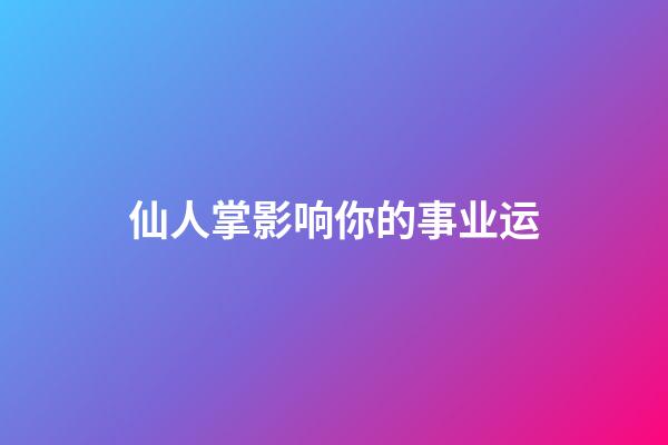 仙人掌影响你的事业运