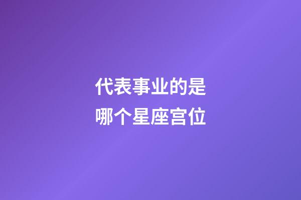 代表事业的是哪个星座宫位-第1张-星座运势-玄机派