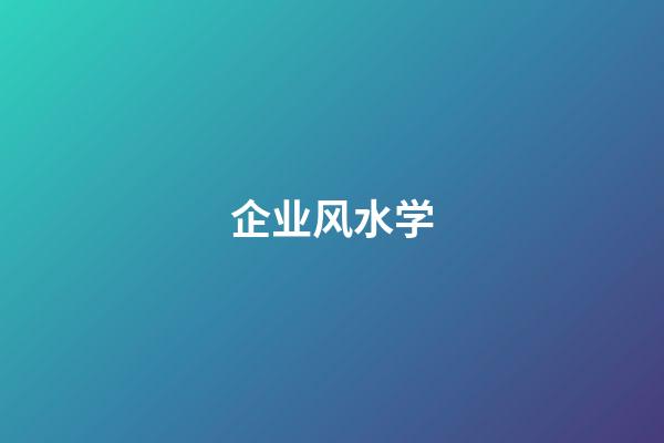 企业风水学