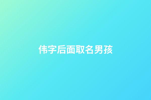 伟字后面取名男孩(伟字在后面的名字)-第1张-男孩起名-玄机派