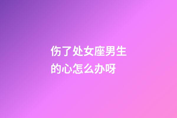 伤了处女座男生的心怎么办呀-第1张-星座运势-玄机派