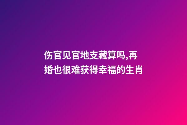 伤官见官地支藏算吗,再婚也很难获得幸福的生肖-第1张-观点-玄机派