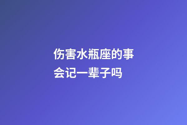 伤害水瓶座的事会记一辈子吗-第1张-星座运势-玄机派