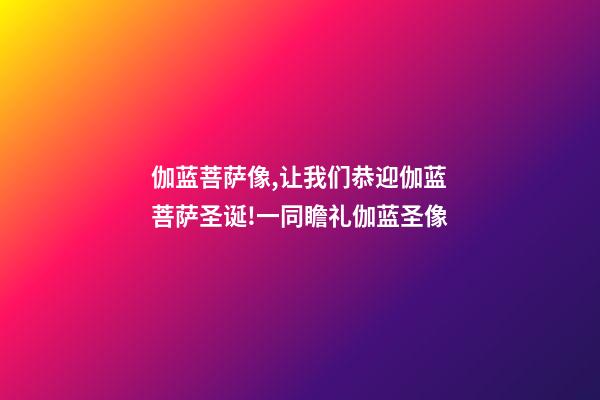 伽蓝菩萨像,让我们恭迎伽蓝菩萨圣诞!一同瞻礼伽蓝圣像-第1张-观点-玄机派