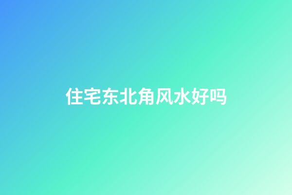 住宅东北角风水好吗