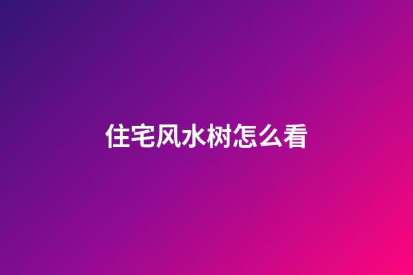 住宅风水树怎么看