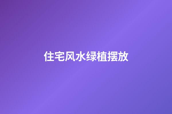 住宅风水绿植摆放