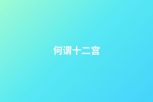 何谓十二宫