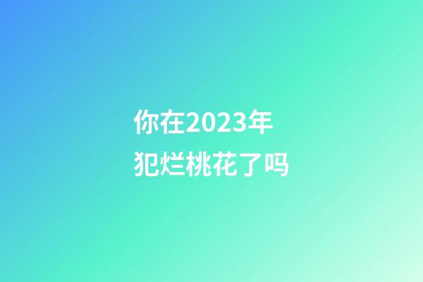 你在2023年犯烂桃花了吗