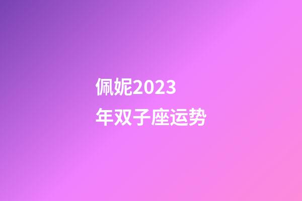 佩妮2023年双子座运势-第1张-星座运势-玄机派