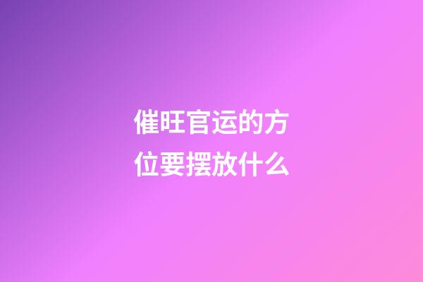 催旺官运的方位要摆放什么