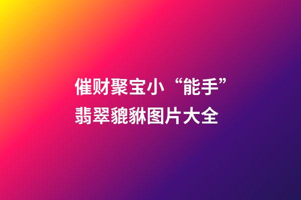 催财聚宝小“能手”翡翠貔貅图片大全