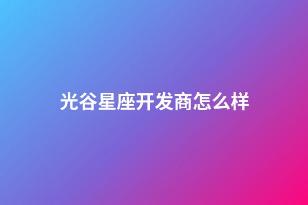 光谷星座开发商怎么样