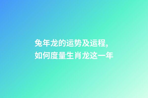 兔年龙的运势及运程,如何度量生肖龙这一年-第1张-观点-玄机派