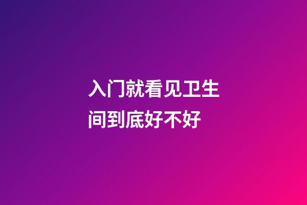 入门就看见卫生间到底好不好