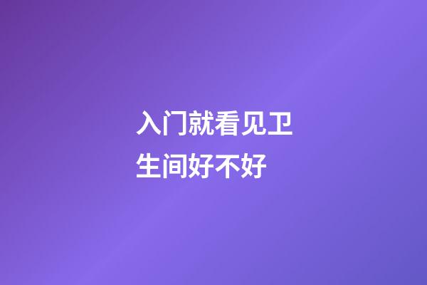 入门就看见卫生间好不好