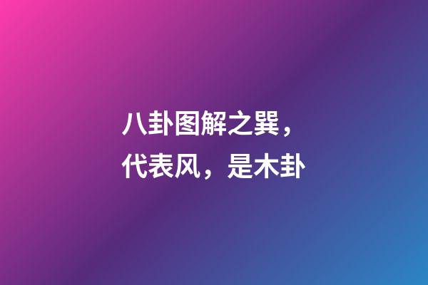 八卦图解之巽，代表风，是木卦