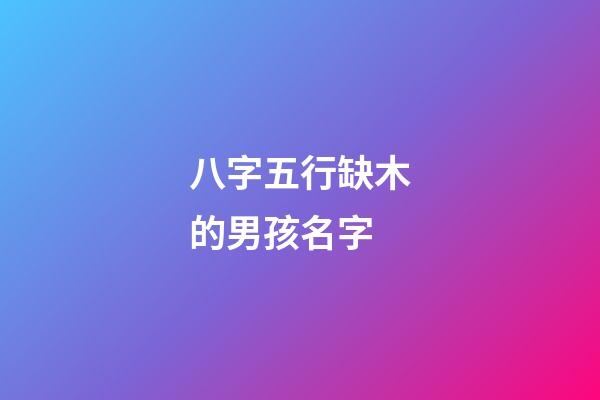 八字五行缺木的男孩名字(五行缺木的男孩名字库)-第1张-男孩起名-玄机派