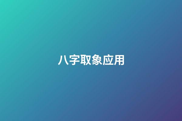 八字取象应用