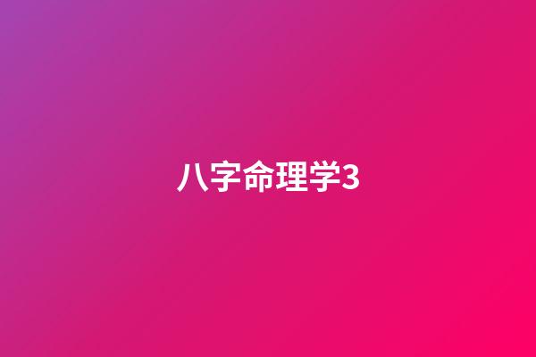 八字命理学3