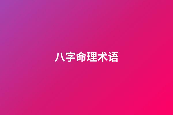 八字命理术语