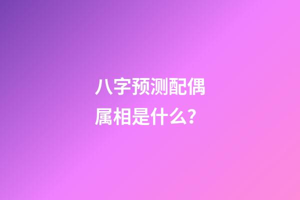 八字预测配偶属相是什么？