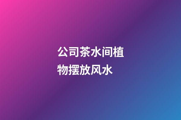 公司茶水间植物摆放风水