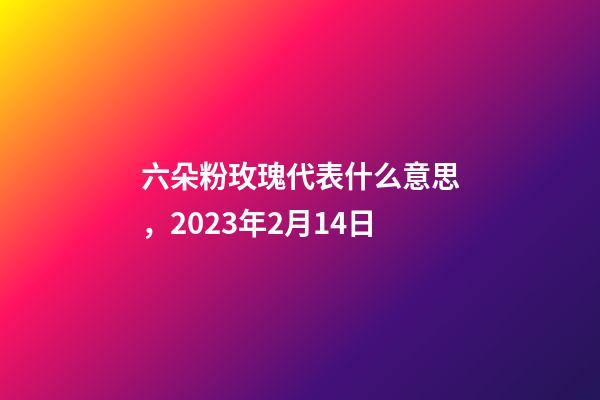 六朵粉玫瑰代表什么意思，2023年2月14日-第1张-观点-玄机派