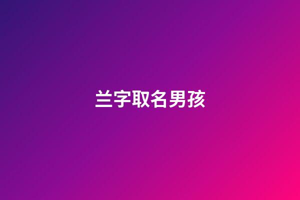 兰字取名男孩(兰字取名男孩有寓意)-第1张-男孩起名-玄机派