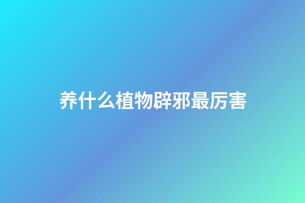 养什么植物辟邪最厉害