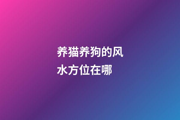 养猫养狗的风水方位在哪