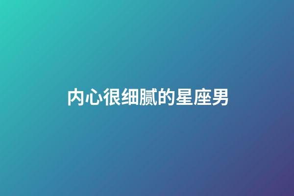 内心很细腻的星座男-第1张-星座运势-玄机派
