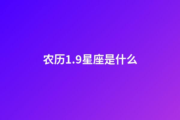 农历1.9星座是什么-第1张-星座运势-玄机派
