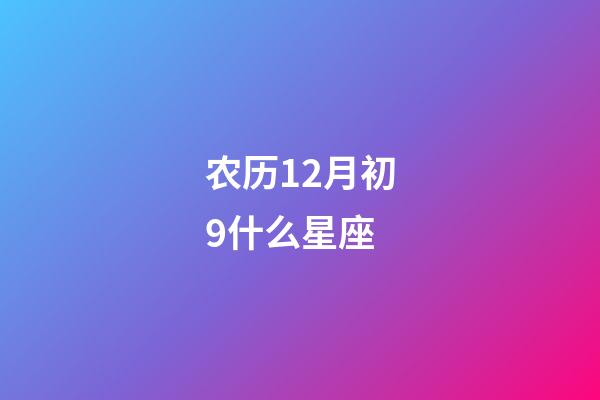 农历12月初9什么星座-第1张-星座运势-玄机派