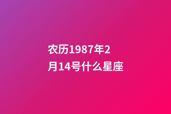 农历1987年2月14号什么星座-第1张-星座运势-玄机派