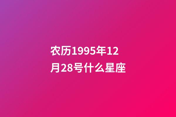 农历1995年12月28号什么星座-第1张-星座运势-玄机派