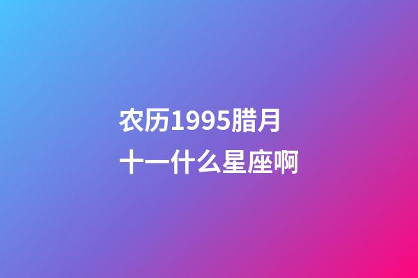 农历1995腊月十一什么星座啊-第1张-星座运势-玄机派