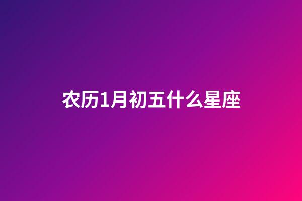 农历1月初五什么星座-第1张-星座运势-玄机派
