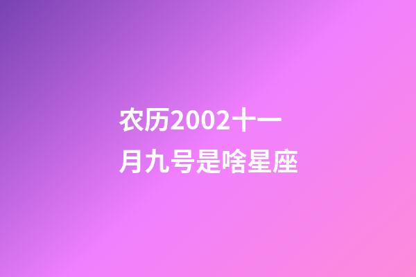 农历2002十一月九号是啥星座-第1张-星座运势-玄机派