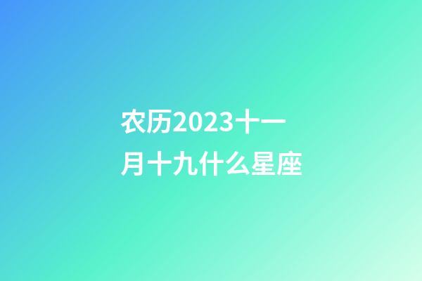 农历2023十一月十九什么星座-第1张-星座运势-玄机派