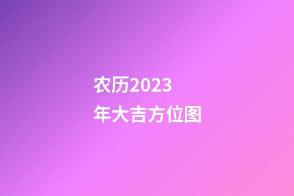 农历2023年大吉方位图