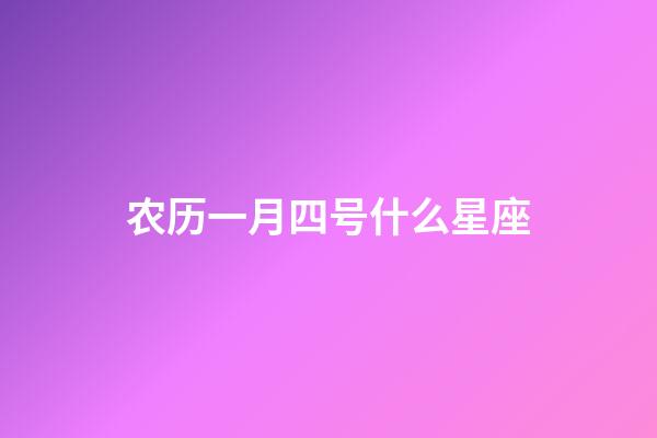 农历一月四号什么星座-第1张-星座运势-玄机派
